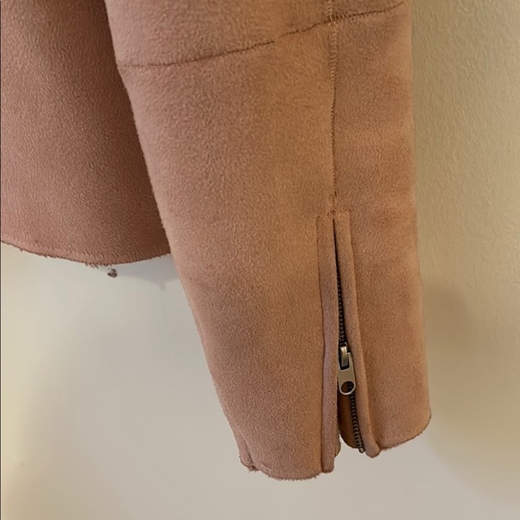 Zara Pink Teddy Jacket with Oversized Collar - Picture 7 of 7